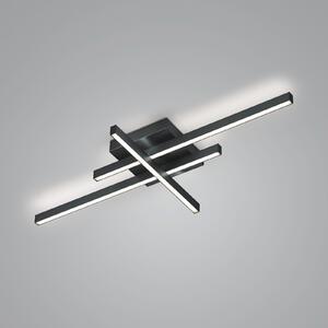 Knapstein Plafonieră LED Feli cu 3 profile, negru, reglabil, Negru, Camera de zi / sufragerie, Metal, Modern, Plafon cu flacără multiplă