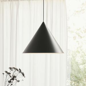 FRANDSEN Lampă suspendată Benjamin, Ø 46 cm, negru, reglabil, Negru, Camera de zi / sufragerie, Metal, Design