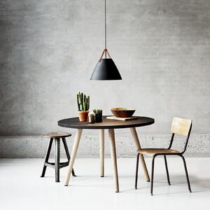 DFTP by Nordlux Lampă suspendată Strap cu abajur metalic Ø 48 cm negru, reglabil, Negru, Camera de zi / sufragerie, Metal, Scandinavă