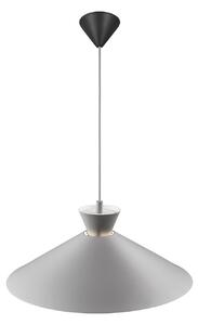 Nordlux Lampă suspendată Dial cu abajur metalic, gri, Ø 45 cm, reglabil, Gri, Bucătărie, Metal, Scandinavă