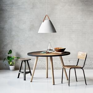 DFTP by Nordlux Lampă suspendată Strap cu abajur metalic Ø 48 cm alb, reglabil, Alb, Camera de zi / sufragerie, Metal, Scandinavă