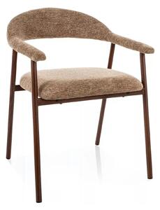 Scaun LAGOS D, latte/nuc, stofă/metal, 57x47x76 cm