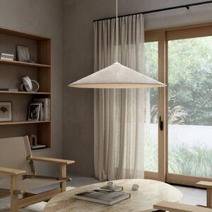 DFTP by Nordlux Lampă suspendată Hill, Ø 85 cm, Tyvek, alb, reglabil, Alb, Camera de zi / sufragerie, Țesătură / Textil