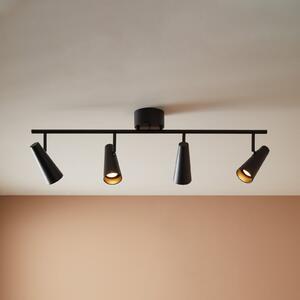 Markslöjd Lampă spot Crest metal negru 4 becuri, reglabil, Negru, Camera de zi / sufragerie, Metal, Modern