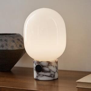 Audo Copenhagen Lampa de masă JWDA, 32 cm, alb, marmură, sticlă, reglabil, Alb, Camera de zi / sufragerie, Sticlă, Design