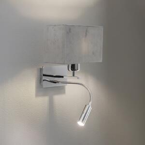 Euluna Aplică de perete Harry, unghiulară, crom/crom/gri închis, Metalic, Camera de zi / sufragerie, Metal, Modern, Lumină de lectură