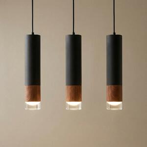 Envostar Fida lampă suspendată, 3 becuri, negru, reglabil, Negru, Camera de zi / sufragerie, Metal, Modern