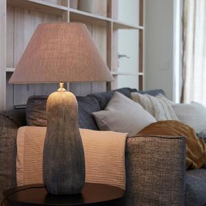 PR Home Sally lampă masă Ø42cm ceramică/in natur, Bej, Camera de zi / sufragerie, Țesătură / Textil