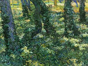 Artă imprimată Undergrowth (Vintage Landscape) - Vincent van Gogh, (40 x 30 cm)
