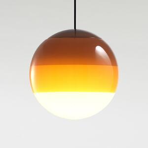 MARSET Lampă suspendată LED Dipping Light Ø 13 cm portocaliu, reglabil, Portocaliu, Camera de zi / sufragerie, Sticlă, Design, glob