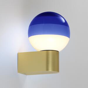 MARSET aplică de perete LED Dipping Light A1, albastru/auriu, reglabil, Auriu / Alamă, Camera de zi / sufragerie, Metal, Design, glob