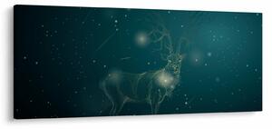 Tablou - Cerb magic noaptea (120x50 cm)