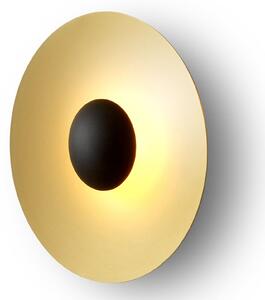MARSET Ginger 32C LED lampă de perete cu Ø32cm alamă, reglabil, Auriu / Alamă, Camera de zi / sufragerie, Metal, Design