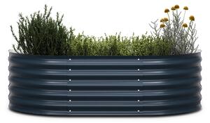 Blumfeldt High Grow Extended, ghiveci înalt, 150 x 60 x 43 cm, din tablă ondulată, ușor de asamblat, rezistent la rugină și îngheț