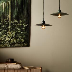 PR Home lampă suspendată Como, negru, Ø 28 cm, metal, fișă, Negru, Bucătărie, Metal, Vintage
