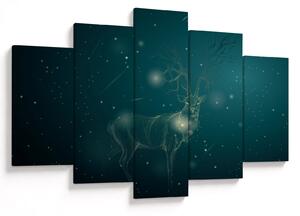 Tablou - Cerb magic noaptea (150x105 cm)
