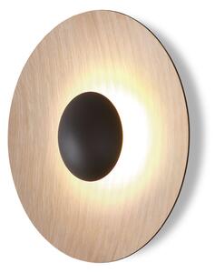 MARSET Ginger 32C LED lampă de perete cu Ø32cm stejar/rude, reglabil, Lemn, Camera de zi / sufragerie, Metal, Design