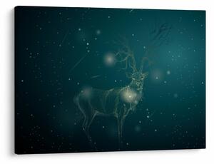 Tablou - Cerb magic noaptea (70x50 cm)