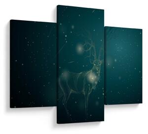 Tablou - Cerb magic noaptea (90x60 cm)