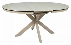Masă extensibilă PORTO, bej mat/cașmir, sticlă securizată/ceramică/met