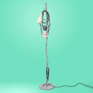 Foscarini Filo LED floor lamp, Amethyst Queen, Gri, Camera de zi / sufragerie, Metal, Design, Umbrelă în picioare