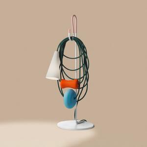Foscarini Filo LED, lampa de masă, Teodora, Multicolor, Camera de zi / sufragerie, Metal, Design