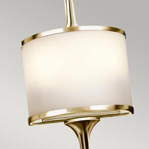 KICHLER Aplică perete LED Mona IP44 h=55,9cm alamă lustr, Auriu / Alamă, Camera de zi / sufragerie, Metal