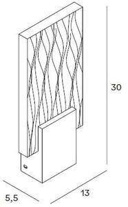 MaxLight Vetro lampă de perete 1x3 W auriu W0289