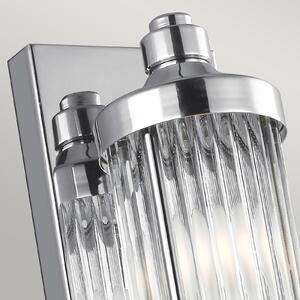 FEISS Aplică perete LED Paulson IP44 1 bec h=73,7cm, Metalic, Camera de zi / sufragerie, Metal