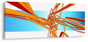 Tablou - Linii împletite, abstracție (120x50 cm)