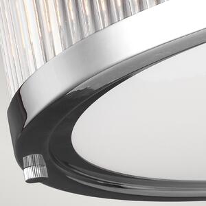 FEISS Plafonieră cu LED Paulson IP44 cromat Ø 38,1 cm, Metalic, Camera de zi / sufragerie, Metal
