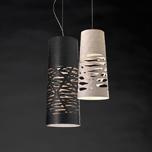 Foscarini Tress mini lampă suspendată, alb, reglabil, Alb, Camera de zi / sufragerie, Design