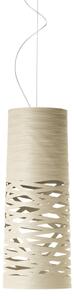Foscarini Tress piccola lampă suspendată, gri, reglabil, Bej, Camera de zi / sufragerie, Design