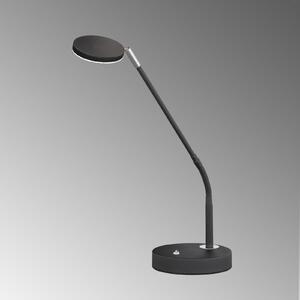 FH Lighting Lampă de masă LED Lunia, dimabilă, negru-nisip, reglabil, Negru, Studiu / Birou, Metal, Modern