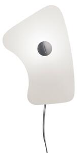 Foscarini Bit 5 aplică de perete din sticlă, alb, Alb, Camera de zi / sufragerie, Sticlă, Design
