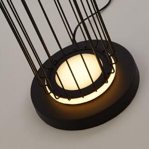 Searchlight Lampă de podea LED Cage design cușcă, Negru, Camera de zi / sufragerie, Metal, Modern