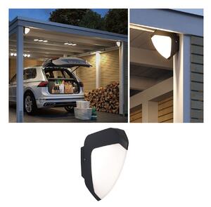 Paulmann Ikosea aplică exterior senzor LED 3.000K, Negru, Plastic, Modern