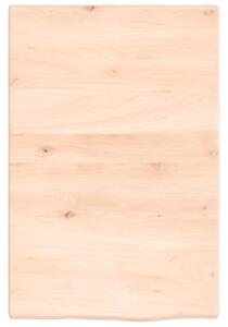 Blat de baie, 40x60x2 cm, lemn masiv netratat