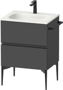 Duravit Sivida dulap 61x47.7x59.2 cm sub chiuveta pe perete negru-grafit SV46500BD490000