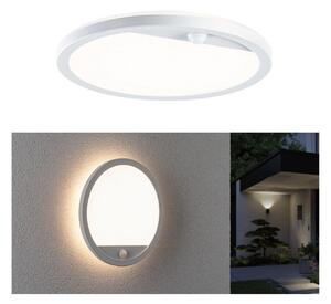 Paulmann Lampă LED pentru exterior Lamina, albă, senzor, IP44, Alb, Plastic, Modern