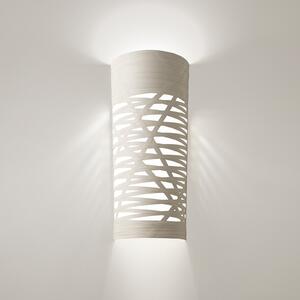 Foscarini Tress grande aplică de perete, alb, reglabil, Alb, Camera de zi / sufragerie, Sticlă, Design