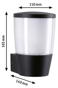 Paulmann Bako aplică de exterior E14 360 grade, reglabil, Negru, Metal, Modern