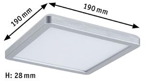 Paulmann Atria Shine Panel on/off crom 840 19x19, Metalic, Camera de zi / sufragerie, Plastic, Modern