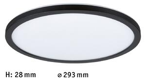 Paulmann Atria Shine Panou LED negru Ø29 cm 3000 K pornit/oprit, Negru, Camera de zi / sufragerie, Plastic, Modern