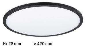 Paulmann Atria Shine panou 3 faze negru 830 Ø42cm, reglabil, Negru, Camera de zi / sufragerie, Plastic, Modern