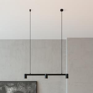 Arcchio Lampă suspendată Brinja, negru, 90 cm, 3 becuri, GU10, reglabil, Negru, Camera de zi / sufragerie, Aluminiu, Modern