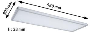 Paulmann Atria Shine panou dim crom RGBW 58x20, reglabil, Metalic, Camera de zi / sufragerie, Plastic, Modern