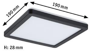 Paulmann Atria Shine Panel on/off negru 840 19x19, Negru, Camera de zi / sufragerie, Plastic, Modern