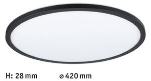 Paulmann Atria Shine panou 3 faze negru 840 Ø42cm, reglabil, Negru, Camera de zi / sufragerie, Plastic, Modern
