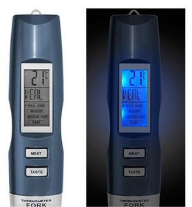 Termometru digital pentru carne, functie dubla, afisaj LED, sonda, otel inoxidabil, 34 cm